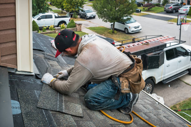 Professional Emergency Roof Repair technician working in Little Ferry, NJ